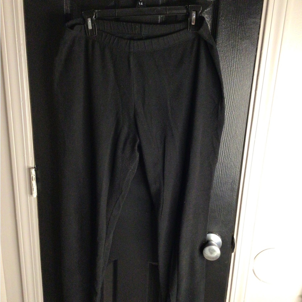 #567.  Black fleece long John’s with Smooth Fabric and Full Length